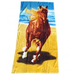 Serviette de plage avec motif cheval au galop